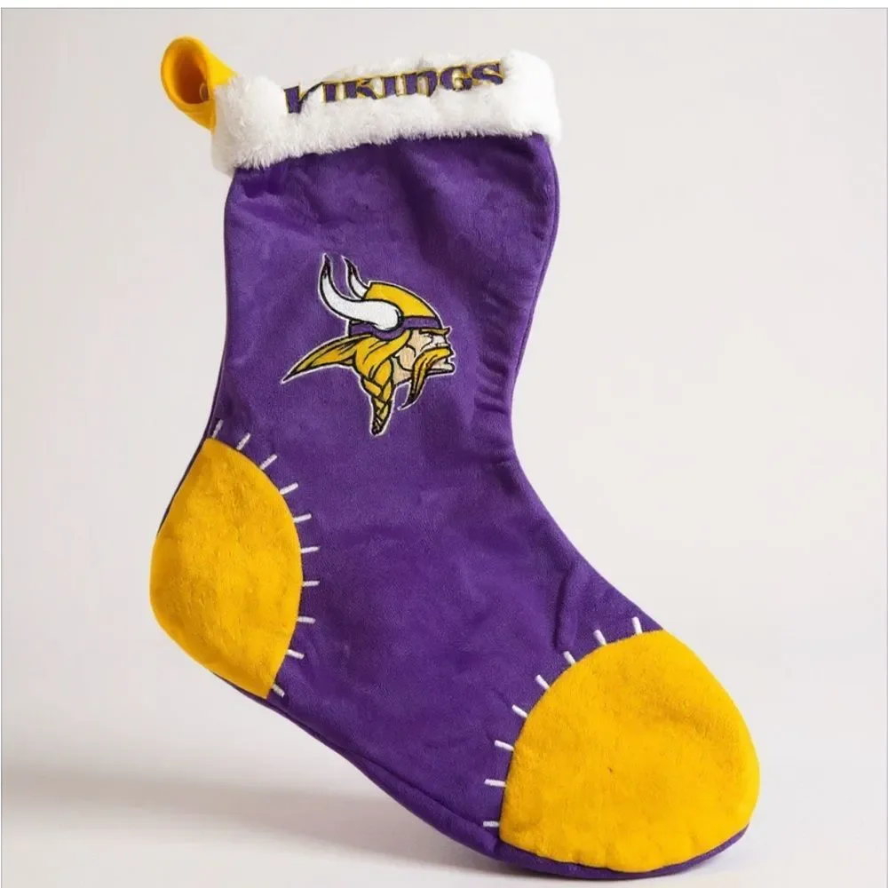 Minnesota Vikings Plush Christmas Stocking | Purple & Gold | Forever NFL